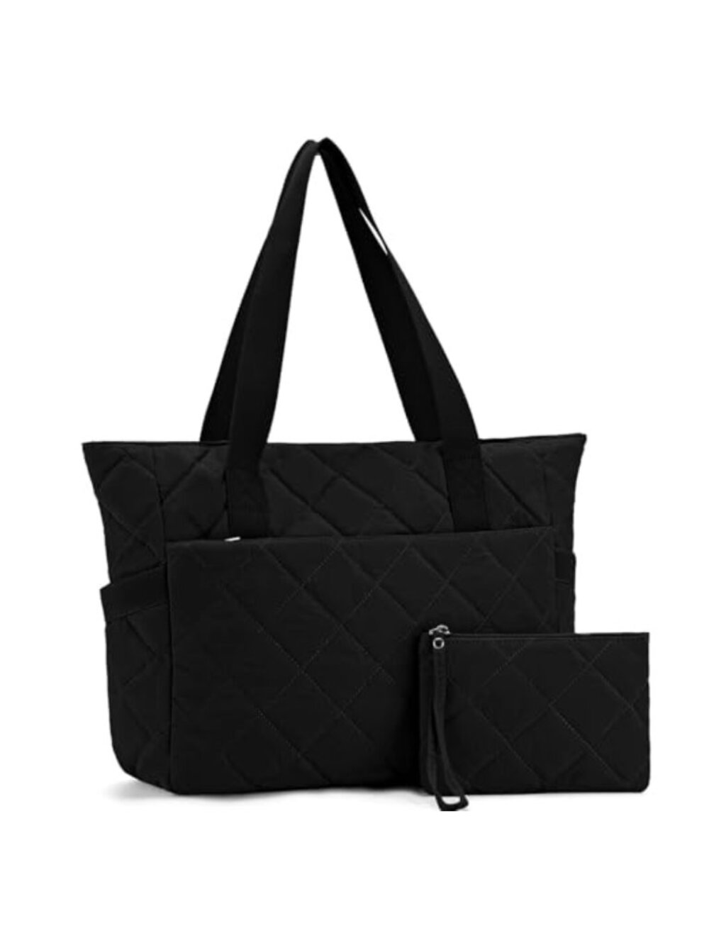 Quilted Puffer Tote Bag for Women, Large Lightweight Laptop Work Travel Bag